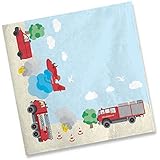 Feuerwehr-Party 20 Servietten - Größe: ca. 33 x 33cm