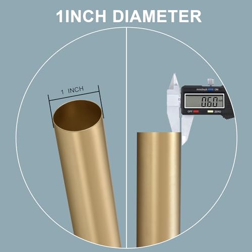 Double Blackout Curtain Rods 72 to 144 Inches (6-12 Feet),1-Inches Front and 5/8 Inches Back Adjustable End Cap Double Window Drapery Rod for Drapes and Curtains,Warm Gold