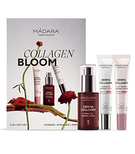 MÁDARA Organic Skincare | Collagen Geschenkset – Ein natürlich kraftvoller Ansatz zur Steigerung des Kollagens, mit drei Mini- und Vollgrößen-Essentials für eine verbesserte Kollagenproduktion