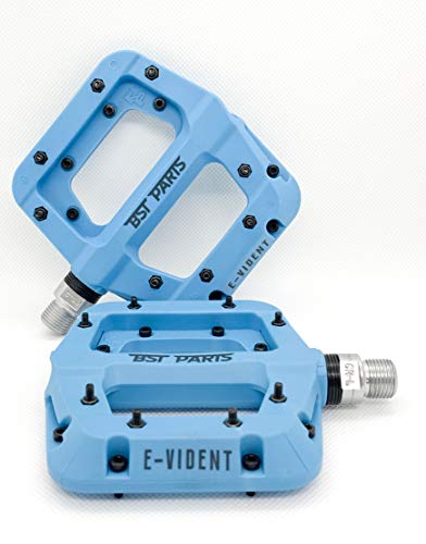 Pédales BST-PARTS E-VIDENT nylon composite bleu de haute précision