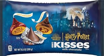 HERSHEY'S KISSES Milk Chocolate Harry Potter, Halloween Candy Bag, 9.5 Oz