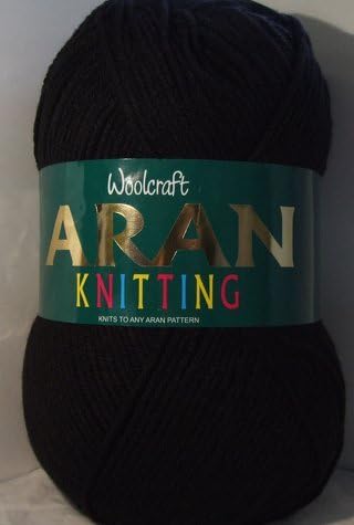 Aran 400g Wool/Knitting Yarn (Black (493))