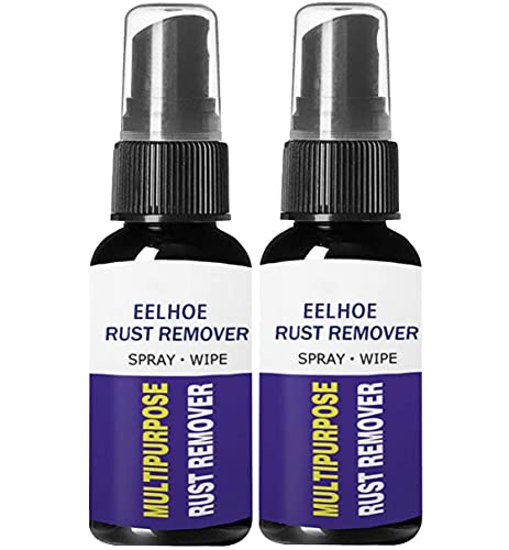 Rust Remover Spray - Multi-Purpose Rust Remover Rust Inhibitor Derusting Spray, Rustout Instant Remover Spray, Anti Rust Inhibitor Derusting Spray, Car Maintenance Cleaning Rust Dissolver (2pcs 30ml)