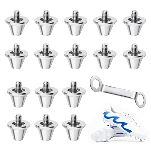 16 Pezzi Tacchetti da Calcio, compatibili con tacchetti a vite per Nike, per adidas, Tacchetti Sostitutivip con Chiave in Metallo