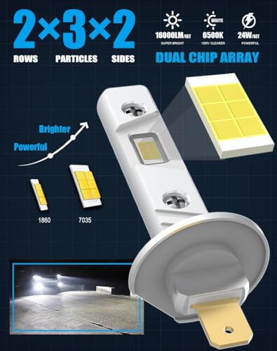 Bombillas LED para faros antiniebla H1 6500K 2 pcs miniatura 2