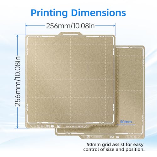 Image of BIQU PyroGrip Double Side Textured PEI Build Plate for Bambu-Lab P1P P1S P2S X2D X1C X1E A1 3D Printers 257x257mm PEI Spring Steel Flexible Sheet Print Bed Removable Surface Platform