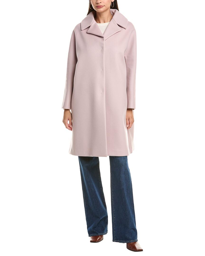 Womens Wool & Cashmere-Blend Coat, 44, Pink