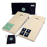 Caliber Games Solid Wood Premium Cornhole Set - 4'x2' Regulation Cornhole Game w/Carrying Case & Set