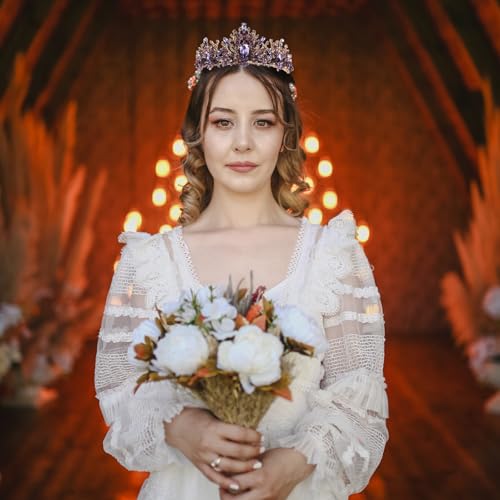 Tiara de Novia Holibanna Ligera contra Peinados Pesados 7