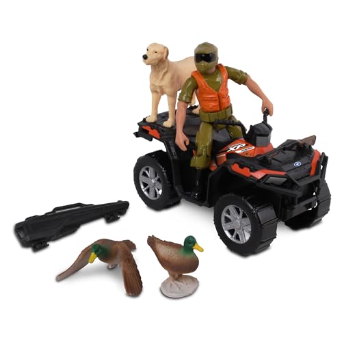 NKOK 1:18 Realtree 8 Piece Polaris Sportsman Duck Hunting Playset, Allows Children to Pretend Play and Use Their Imagination, Hunting Playset, for...