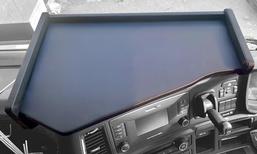 Ardillion RIGHT HAND DRIVE BLACK WOODEN CENTER DASHBOARD HANDMADE TABLE FOR TRUCKS - S C A N I A - S - R - SERIES NEXTGEN 2016 -