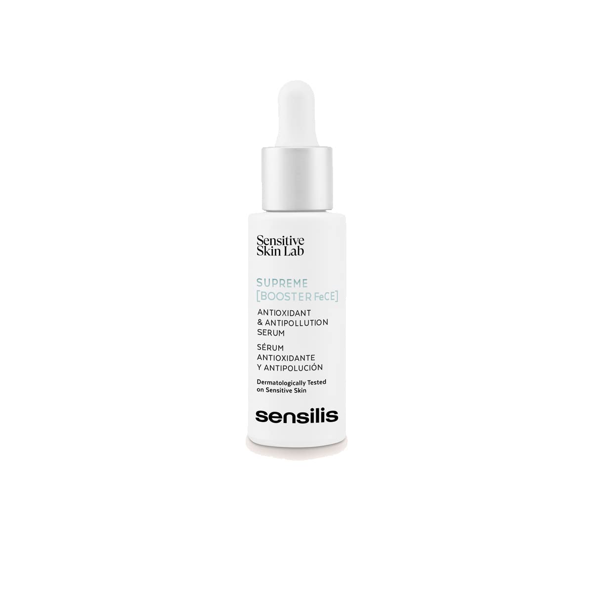 Sensilis Supreme Booster Fece - Sérum antioxydant et anti-pollution à l'acide hyaluronique et à la vitamine C, pour peaux sèches et normales - 30 ml