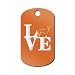 Love Manchester Terrier Engraved Keychain/GI Tag Mister Petlife Park Orange