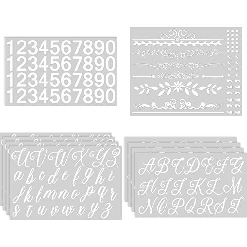 Nezyo 10 Sheets Mailbox Numbers Street Address Vinyl Decal White Waterproof Mailbox Sticker Flower Decal Self Adhesive PVC Die Cut for Outside Signs, Door, Farmhouse, House