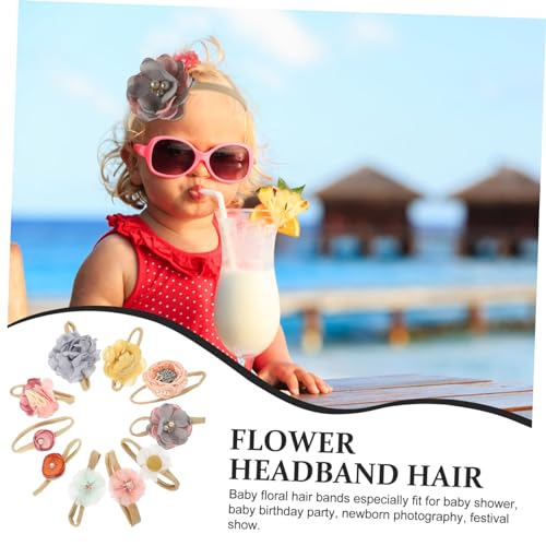 BESTonZON 10 Peças Tiaras Flores Para Bebês Tiaras Flores Coroa Flores Para Bebês Tiaras Florais Tia