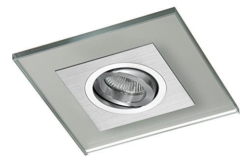 CristalRecord Class - Foco empotrable, aluminio, basculante 30�, cristal decorativo plateado Cover