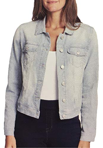 NINE WEST Sarah Denim Jacket - Pisa Stripe, Medium