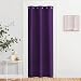 NICETOWN Energy Saving Blackout Darkening Drape Triple Weave Home Decoration Thermal Insulated Solid Ring Top Blackout Curtain/Drape for Bedroom(Single Panel, 42 x 84 inch, Royal Purple)