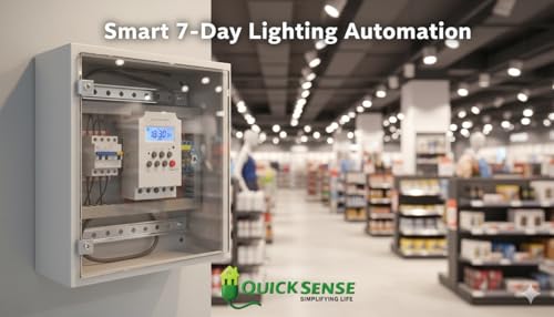 Image of Quick Sense (Qs-T10) Digital Electronic Timer Switch 220V 25A DIN Rail Programmable | Automatic On /Off Switch Timer for Lights, Water Pumps, and Appliances | Energy-Saving Digital Timer Plug