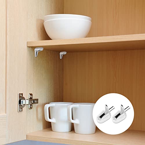 Regalträger, Stützen BodenträgerBücherregal Stützen Glas-Bodenträger 3 mm Regalbodenträger Fach-Bodenträger Regalstütze für Schrank Bücherregal Möbel (20, weiß)