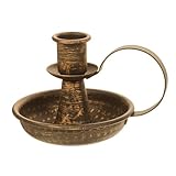 Zerodeko Vintage Kerzenhalter aus Eisen mit Stabilem Antikipp-Design Retro-kerzenständer mit Griff für Stumpen- Tafel Teelichtkerzen für Hochzeitstisch Halloween und Weihnachtsdekoration