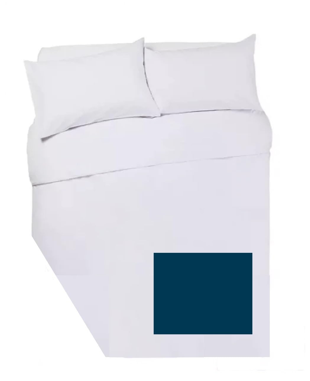Bedtime Comforts Ltd Blue Caravan/Motor Home Corner Cut Off Duvet Cover + 2 Pillowcases Navy