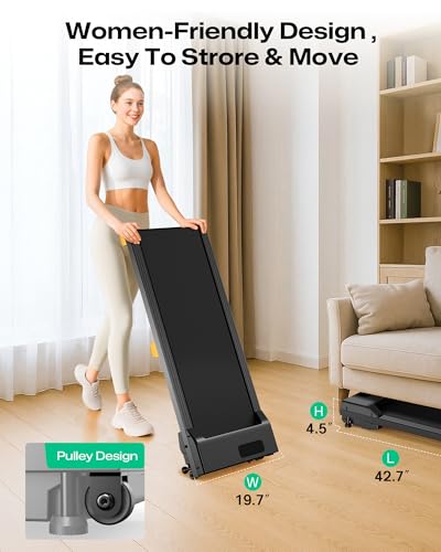 UREVO Walking Pad with Manual Incline — Compact 4 mph Under-Desk Treadmill — view 5