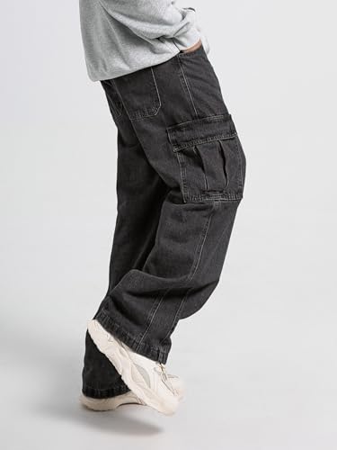 Mens Baggy Jeans Y2K Skater Vintage Plain Cargo Pants Grunge Jnco Jeans Causal Wide Leg Denim Pants Streetwear2