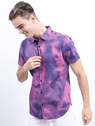 Image of KETCH Men Pink Slim Fit Shirt