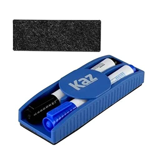 Apagador e 2 canetas para quadro Branco - Caneta azul e preta