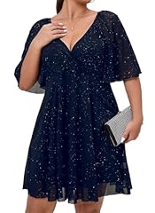 Navy Blue Flutter Sleeves