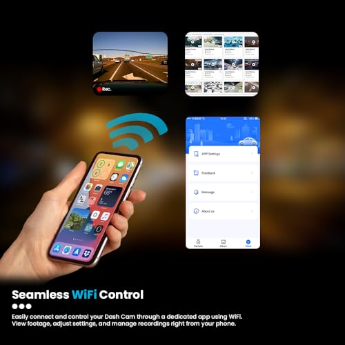 Image of Toreto Dash Eye1 Camera for Car Front and Rear|1080P Full HD Dash Cam|3 inch LCD & ADAS Dashcam|Night Vision|G-Sensor|Wi-Fi App Connectivity|Parking Surveillance Loop & Emergency Recording Car Dash Camera