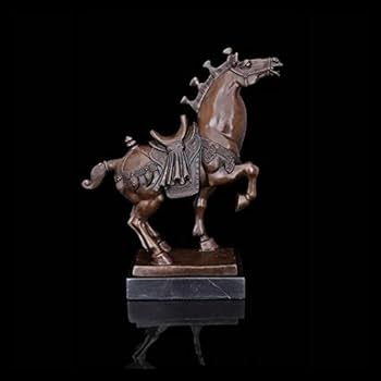 Amazon.co.jp: N/A 中国戦争馬青銅像置物青銅の動物彫刻