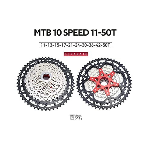 Bibike 10 Speed MTB Groupset CN-HG54 Chain 11-50t Cassette 1x10 Speed Rear Derailleur& Shifter - Thumbnail 3
