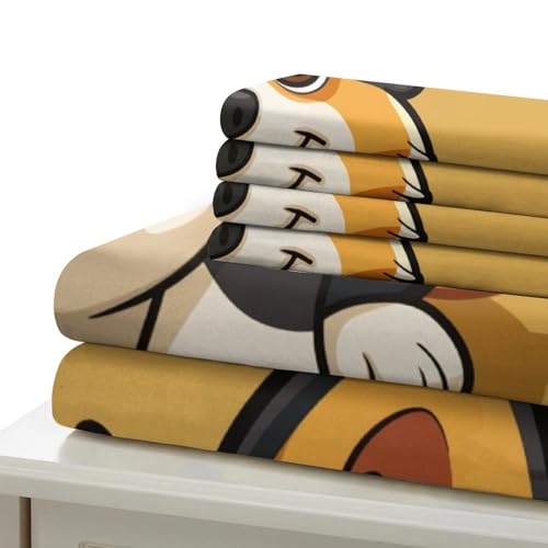 Housse de couette corgi imprimé 3D pour décorer la chambre ado