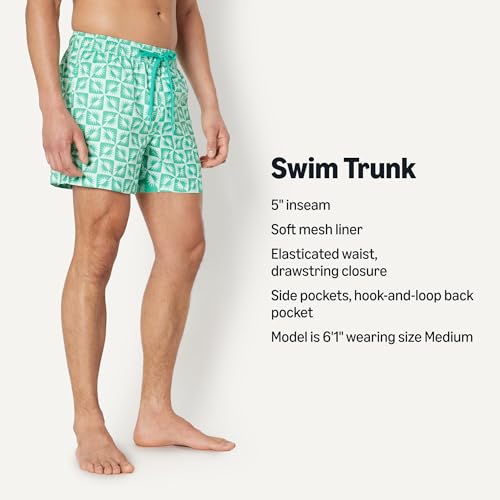 Image of Amazon Essentials Men's Swim Trunks with Mesh Lining, Pockets, Drawstring Closure
