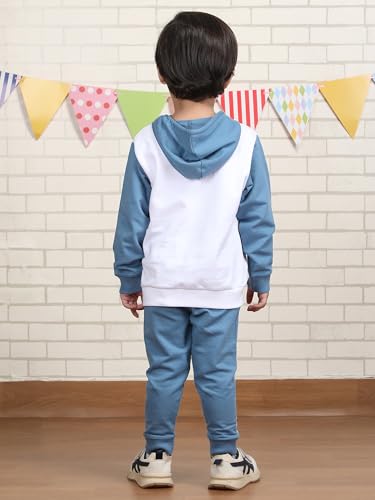 Image of POLKA TOTS 100% Cotton Co-Ord Joggers for Kids | Trendy Sweatshirt & Joggers Set | All Season Wear for Kids, Toddler & Newborn | Soft & Breathable Dress for Boys & Girls | from 6 Months to 8 Years