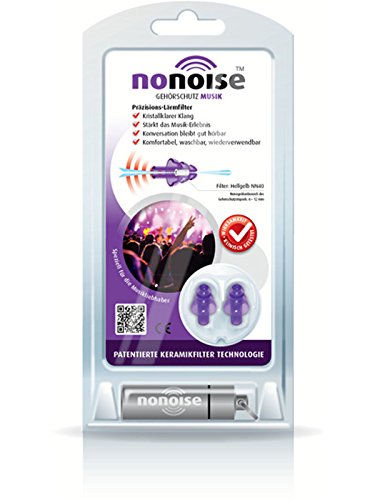 Preisvergleich Produktbild Gehörschutz NoNoise Musik, inkl. Alu-Aufbewahrungsdose, Set
