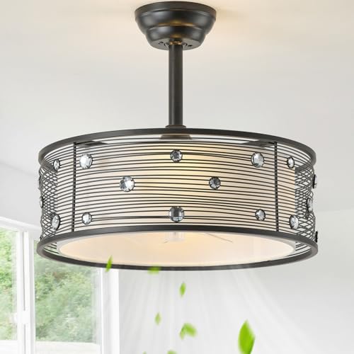 20 Black Fandelier Ceiling Fan with Light