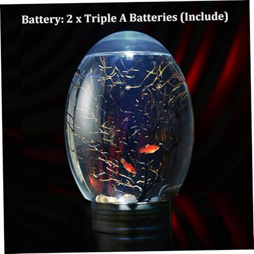 Mini aquarium de bureau autonome sans changement d'eau éclairage LED - 5