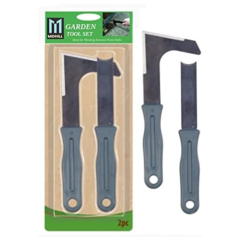 MIDHILL® 2 PACK PATIO WEED MOSS REMOVER Garden Paving Brick Drive Clean Tools HEAVY DUTY SET Cover