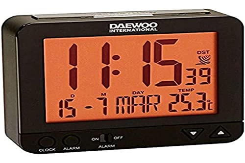 Daewoo DCD-200B - Reloj Despertador, Negro Cover