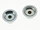 KAISH 2 x verchromte Metall-Klingelknöpfe, zum Aufstecken, für 5,8 mm geteilte Schäfte
