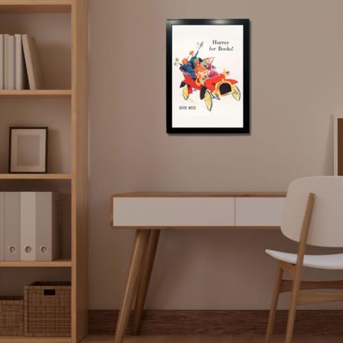 Image of Kagaz Kala - Motivational Funny Quotes - Book Readers Quotes Framed Wall Art Prints Painting Posters - Digital Vintage Posters Print, A4 Synthetic Frame (Hurray for books)