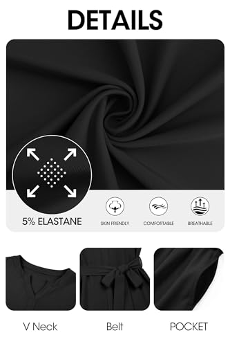 Image of Nmoder Long Maxi Dress for Women, Pencil Church Bodycon Dress Front Split | 3 /4 sleeve v neck, curvy tea party work semi formal cocktail funeral date bridesmaid dress, colorblock, m-3xl