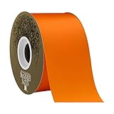 Berwick Offray 2.5" Polyester Lustre Satin Ribbon, Orange, 50 Yards