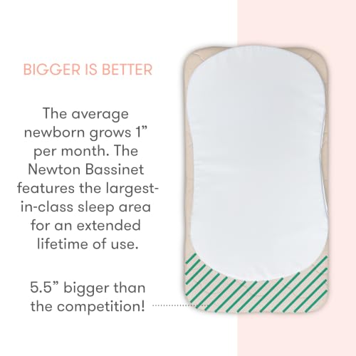 Image of Newton Baby Bassinet & Bedside Sleeper with Mattress & Sheet - Sandstone