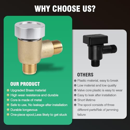 Image of Upgraded Brass RV Vacuum Breaker Check Valve, Replace Leaking Vacuum Breaker on Black Tank Flush Valve for RV Camper Trailer Flusher, b&b Model 571 Check Valve Replace Leaking Vacuum Breaker