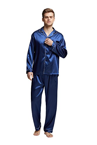 Tony & Candice Men's Classic Satin Pajama Set Sleepwear