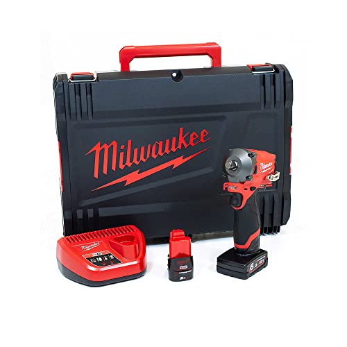 Milwaukee M12 FIWF12-622X Fuel™ Impact Wrench Kit 12V 1 x 2.0Ah & 1 x 6.0Ah Li-ion
